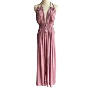 Raviya Boho Maxi Dress Sz M Purple Halter Sexy Festival Hippie Beach Travel VGUC